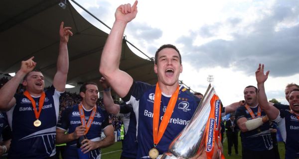 Leinster’s Jonathan Sexton celebrates after Saturday’s victory. Photograph: Inpho  