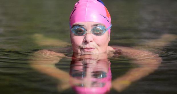 <b>Nuala Moore</b> swimming in Pedlar&#39;s lake. Photograph: Valerie O&#39;Sullivan - image