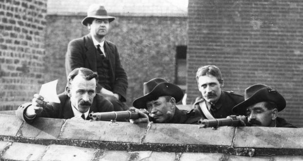 Rifle range: National Volunteers practise in Dublin in 1914. Photograph: Central Press/Getty