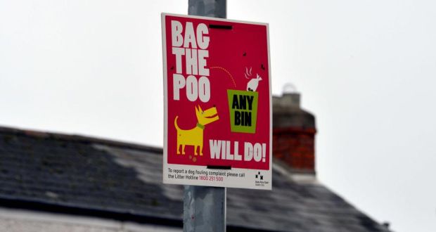  A Bag the Poo sign  on Dublin’s North Strand. Photograph: David Sleator/The Irish Times