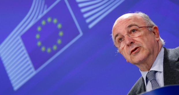 European Union competition commissioner Joaquin Almunia addresses a news conference at the EU Commission headquarters in Brussels. Photograph: Yves Herman/Reuters