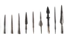 Viking weapons: iron arrowheads from Dublin excavations. Photograph:  Anne Keenan, National Museum of Ireland