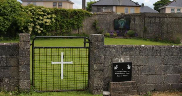 The site of a mass grave for children who died in the Tuam mother and baby home, Galway. Photograph: Niall Carson/PA Wire