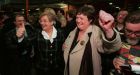 Then mInister for education Niamh Bhreathnach (left) and Mags O’Brien celebrate victory in  the divorce referendum at the RDS on November 25th, 1995. Photograph: Frank Miller