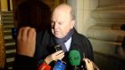 Documents released under the Freedom of Information Act show that Minister for Finance Michael Noonan endorsed a more gradual approach to lending restrictions rather than suddenly restricting banks from lending more than 80 per cent of a home’s purchase price. Photograph: Dara Mac Dónaill/The Irish Times.