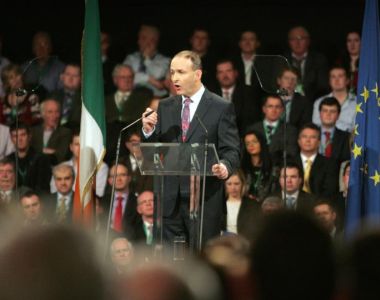 Micheál Martin, leader of Fianna Fáil giving the presidential address at the end of the ard fheis in 2012. Political scientist Tim Bale addressed that ard fheis and suggested lessons the party could learn from the Tories. Photograph: Alan Betson/The Irish Times 