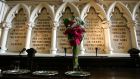 The Unitarian Church’s annual act of commemoration, which is the only religious service of its kind in Ireland, begins at 12pm and is held over three hours during which the names of those who died in the Northern Ireland Troubles are read out. Photograph: Cyril Byrne/ The Irish Times