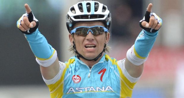 Maxim Iglinskiy of Astana, who tested positive for EPO. Photoraph: Michel Krakowski/AFP/Getty Images. 