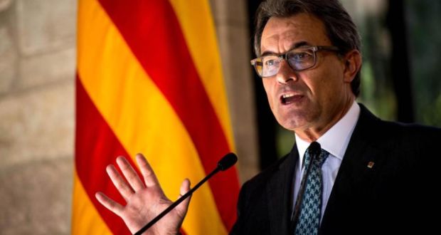 President of Catalonia Artur Mas: ‘This future Catalan state wants to continue forming part of the EU and will be a loyal and reliable partner for European governments and public institutions.’  Photograph:  David Ramos/Getty Images