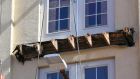 Broken wooden supports on the Berkeley balcony: many engineering experts have questioned the use of wood rather than steel. Photograph: Jim Wilson/The New York Times 