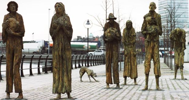 The Famine sculpture in Dublin. “Incremental dentine collagen analysis” can show what children’s diet was like during the Famine. File photograph: Frank Miller