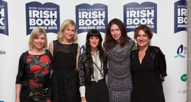 Hilary Fannin, right, at the  Irish Book Awards. Photograph: Patrick Bolger