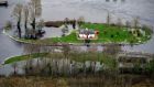 Flooding along the banks of the Shannon River near Athlone Town. Photograph: Brenda Fitzsimons / THE IRISH TIMES 

