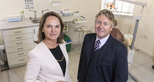 Professor Helen Whelton, dean of the School of Dentistry, University of Leeds, and Dr Noel Woods, Centre for Policy Studies, UCC. Photograph: Tomas Tyner, UCC