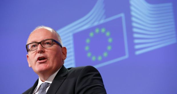 European Commission first vice-president Frans Timmermans: his announcement of a preliminary review of controversial new laws introduced by the governing Law and Justice Party will increase tensions between the EU and the new Polish government over. Photograph: Yves Herman/Reuters