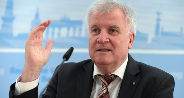 The premier of Bavaria, Horst Seehofer, speaking during a press conference at the Bavarian representation in Berlin on Friday. Photograph: EPA/Rainer Jensen