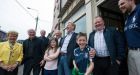 Michael Creed, new Minister for Agriculture, Food and the Marine, with his son Oran, niece Hazel Healy and supporters. Photograph: Michael Mac Sweeney/Provision