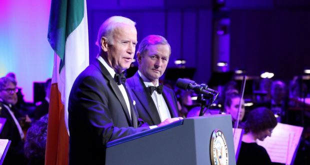 US vice-president Joe Biden and Taoiseach Enda Kenny at the Kennedy centre in Washington, the US. Photograph: Marty Katz 