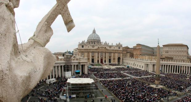 Peter’s Square in Rome: An Italian priest laicised by the Vatican in 2012 for sex abuse crimes may have subsequently abused as many as 10 boys. Photograph: Alessandro Bianchi/Reuters
