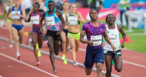  Caster Semenya winning the women’s   800m  at the Golden League Bislett Games in Oslo. Photograph: Vidar Ruud/Reuters