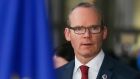 Tánaiste and Minister for Foreign Affairs Simon Coveney: said the Government wanted to ensure there was “no pullback” from commitments on the Border. Photograph: Virginia Mayo/EPA 
