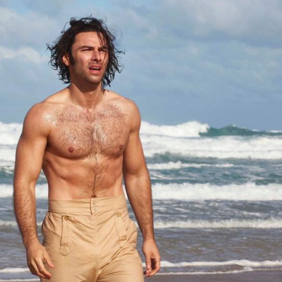 Der Christian
 Zwillinge ohne shirt, und mit atletische Körper am Strand
