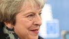Britain’s prime minister Theresa May in Brussels: Sane centrist voices in Westminster should focus on getting parliamentary majority for withdrawing the article 50 letter of application. Photograph: John Thys