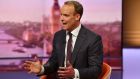 Conservative leadership candidate Dominic Raab on the Andrew Marr Show. Photograph: Jeff Overs/BBC/BBC/PA Wire