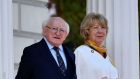 President Michael D Higgins will continue to work from home at Áras an Uachtaráin while he isolates for the next seven days. Photograph: Clodagh Kilcoyne/Pool/AFP via Getty