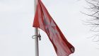 A flag flies at the eadquarters of the Order of Malta at Clyde Rd, Ballsbridge, Dublin 4. Photograph: Alan Betson 
