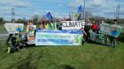 Participants in the climate justice caravan walk, which left Ennis, Co Clare, on Saturday and is due in Tarbert, Co Kerry, on Monday April 18th. 