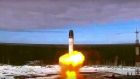 The Sarmat intercontinental ballistic missile has been invoked in a Russian broadcast simulating attacks on the ‘British Isles’. Photograph: Roscosmos Space Agency Press Service via AP