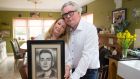 Paula and Michael Loughlin with a portrait of their son, Jimmy, in their Co Sligo kitchen. Photograph: Brian Farrell