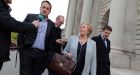 Leo Varadkar and the rest of the Fine Gael team &ndash; Simon Coveney, Frances Fitzgerald and Pascal Donoghue &ndash; arriving at Trinity. Photograph: Nick Bradshaw