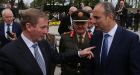 Acting Taoiseach Enda Kenny and Fianna F&aacute;il leader Micheal Martin. Photograph: Niall Carson/PA