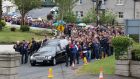 The funeral of Nicola Furlong making its way through the village of Curracloe in Co Wexford last June. 