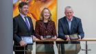 Glanbia chairman Liam Herlihy, group finance director Siobhán Talbot and managing director John Moloney at the announcement of Glanbia's 2012 full-year results yesterday in Kilkenny