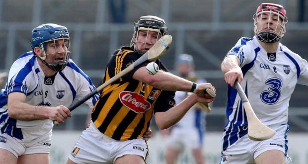 Kilkenny's Richie Hogan comes under pressure from Michael Walsh and Shane O'Sullivan of Waterford. Photograph: Lorraine O'Sullivan/Inpho