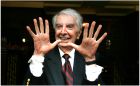  Milo O’Shea in 2007  after having his handprints taken for placing outside the Gaiety Theatre in Dublin. Photograph: Brenda Fitzsimons