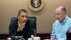 President Barack Obama with his national security adviser Tom Donilon.