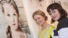 Co-curator Suvi Saloniemi (right) and Taya Sipilä admire one of Taya’s pieces at The Nordic Effect exhibitions at the National Craft Gallery in Kilkenny (left)