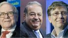 Three of the world’s richest men, according to Forbes magazine’s annual list of billionaires worldwide: Warren Buffett, Carlos Slim and Bill Gates. 