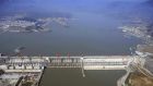 An aerial view of the 185m-high Three Gorges Dam on the Yangtze River, which would be dwarfed by the planned Shuangjiangkou hydropower project on the Dadu River. Photograph: Reuters