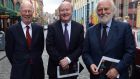  Daithi O’Ceallaigh, Chairman, Press Council of Ireland (left), Conor Brady, and Professor John Horgan, Press Ombudsman, at the launch of the annual report 2012, in Dublin today. Photograph: Eric Luke/The Irish Times
