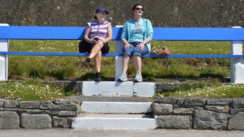 Cora and Marian Collins from Ballysimon, Co. Limerick on holidays in Kilkee, Co. Clare. The loop head area was recently voted as the best place to visit in Ireland. Photograph: Alan Betson/The Irish Times



