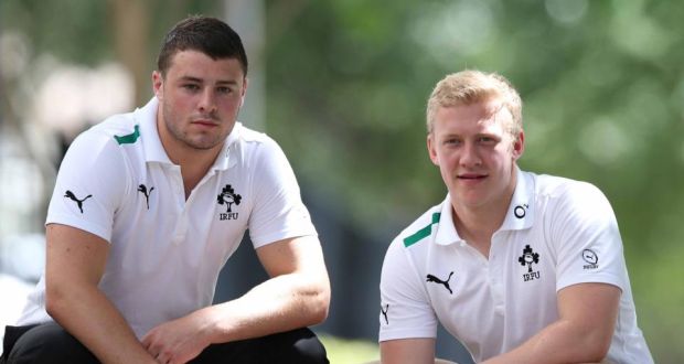 New Ireland caps Robbie Henshaw (left) and Stuart Olding. Photograph: Billy Stickland/Inpho