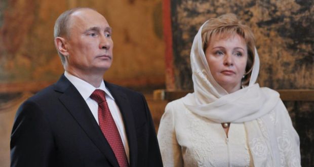 Russian president Vladimir Putin and his wife, Lyudmila: they have announced their divorce with an uncomfortable joint television interview. Photograph: Aleksey Nikolskyi/ Reuters