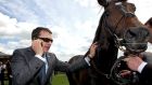 Trainer Aidan O’Brien with Magician who will face Dawn Approach in the St James Palace Stakes at Royal Ascot.
