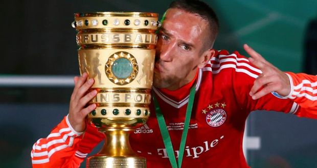 Bayern Munich’s Franck Ribery: goes on trial in Paris  accused of paying for sex with a teenage call girl. Photograph: Michael Dalder/Reuters 