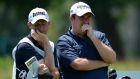  Shane Lowry (right) will be in familiar surroundings at Carton House.  Photograph:  Warren Little/Getty Images